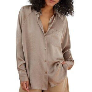 Aritzia Taupe Button Down Shirt